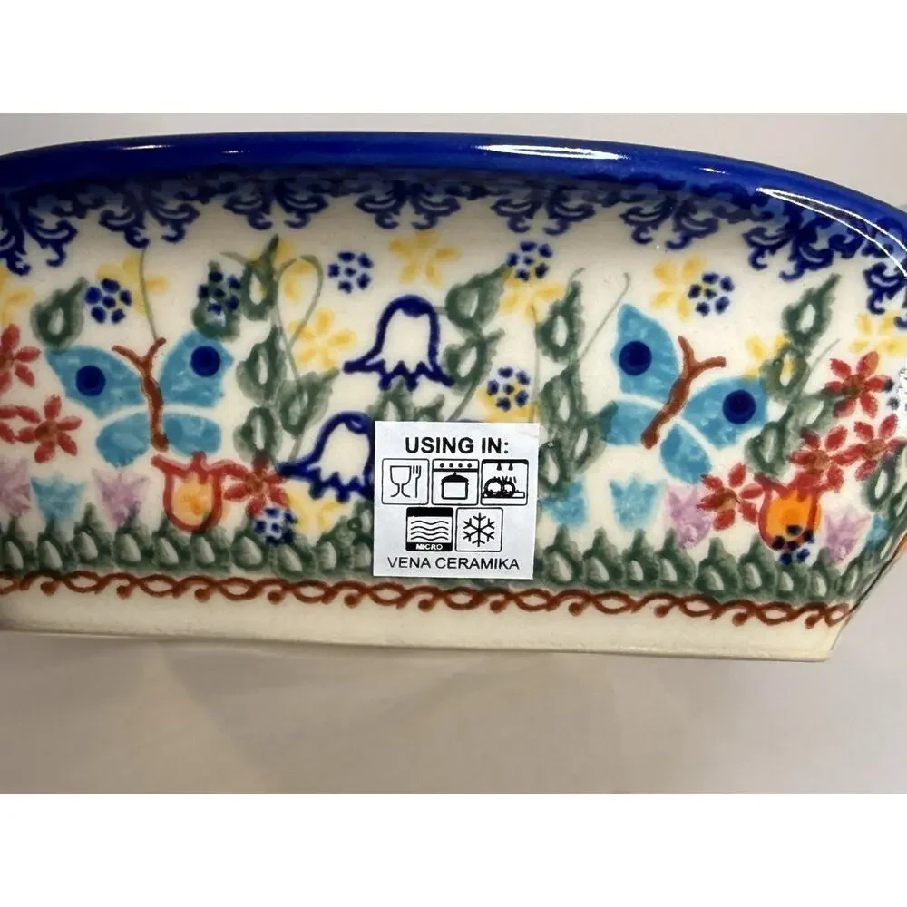Polish Pottery Rectangular Baker Dish – Vena Ceramika UNIKAT – Hand Painted